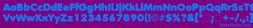 AderaDisplaySsi Font – Blue Fonts on Purple Background