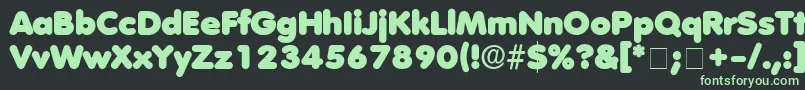 AderaDisplaySsi Font – Green Fonts on Black Background