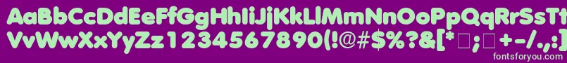 AderaDisplaySsi-Schriftart – Grüne Schriften auf violettem Hintergrund