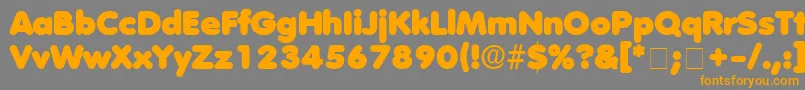 AderaDisplaySsi Font – Orange Fonts on Gray Background