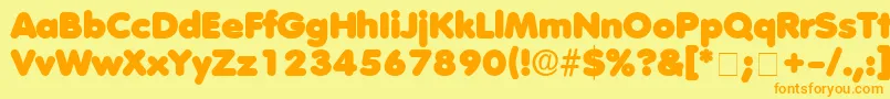 AderaDisplaySsi Font – Orange Fonts on Yellow Background
