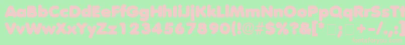 AderaDisplaySsi Font – Pink Fonts on Green Background
