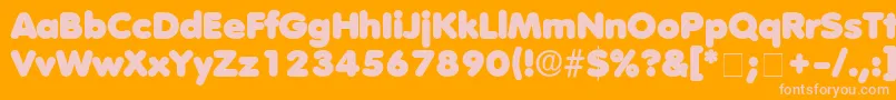 AderaDisplaySsi Font – Pink Fonts on Orange Background