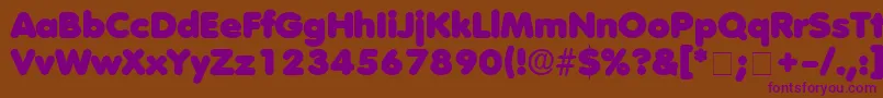 AderaDisplaySsi Font – Purple Fonts on Brown Background