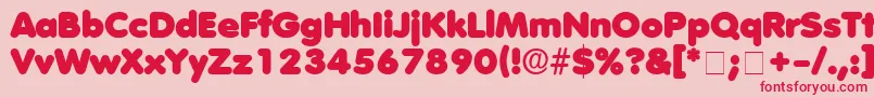 AderaDisplaySsi-Schriftart – Rote Schriften auf rosa Hintergrund