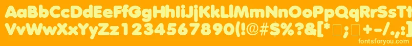 AderaDisplaySsi Font – Yellow Fonts on Orange Background