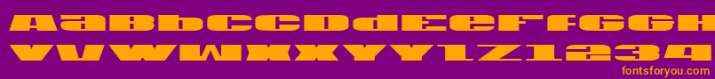 U.S.A. Font – Orange Fonts on Purple Background