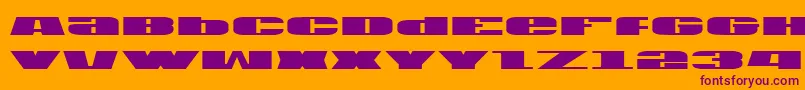 U.S.A. Font – Purple Fonts on Orange Background