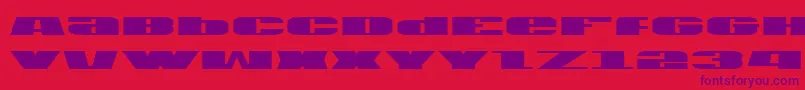 U.S.A. Font – Purple Fonts on Red Background