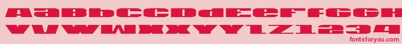 U.S.A. Font – Red Fonts on Pink Background