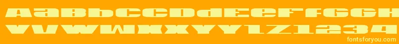 U.S.A. Font – Yellow Fonts on Orange Background