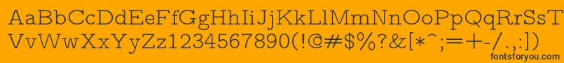 Шрифт Lmmonoproplt10Regular – чёрные шрифты на оранжевом фоне