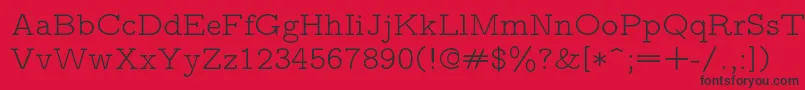 フォントLmmonoproplt10Regular – 赤い背景に黒い文字