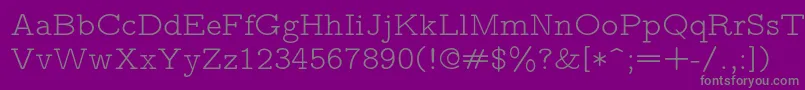 フォントLmmonoproplt10Regular – 紫の背景に灰色の文字