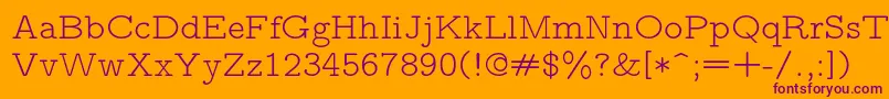 Lmmonoproplt10Regular Font – Purple Fonts on Orange Background