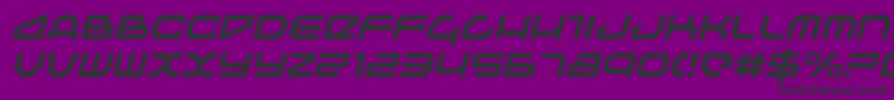 TravelerLightItalic-fontti – mustat fontit violetilla taustalla