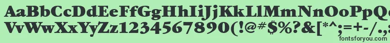 Шрифт GaramondbookcttBold – чёрные шрифты на зелёном фоне
