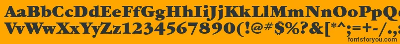 GaramondbookcttBold-fontti – mustat fontit oranssilla taustalla