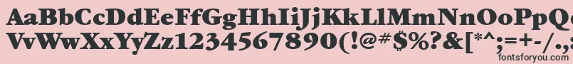 GaramondbookcttBold-fontti – mustat fontit vaaleanpunaisella taustalla