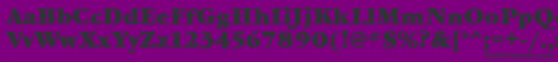 GaramondbookcttBold Font – Black Fonts on Purple Background