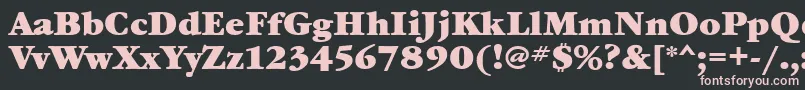 GaramondbookcttBold-fontti – vaaleanpunaiset fontit mustalla taustalla