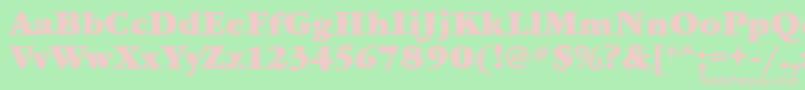 GaramondbookcttBold-fontti – vaaleanpunaiset fontit vihreällä taustalla