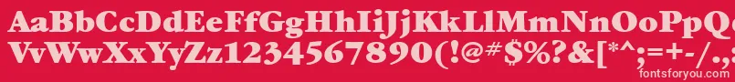 GaramondbookcttBold-Schriftart – Rosa Schriften auf rotem Hintergrund