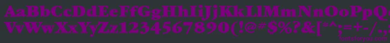 Шрифт GaramondbookcttBold – фиолетовые шрифты на чёрном фоне