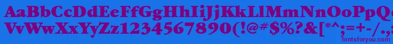 GaramondbookcttBold Font – Purple Fonts on Blue Background