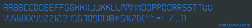 Weitere Informationen zur DsDigital-Schriftart DsDigital-Schriftart – Blaue Schriften auf schwarzem Hintergrund