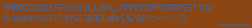 DsDigital Font – Blue Fonts on Brown Background