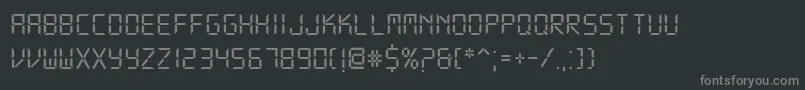 Шрифт DsDigital – серые шрифты на чёрном фоне