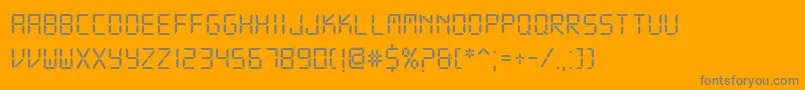 フォントDsDigital – オレンジの背景に灰色の文字