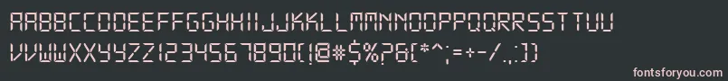 Czcionka DsDigital – różowe czcionki na czarnym tle