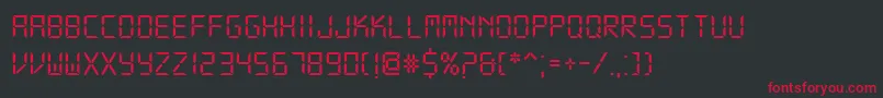 Fonte DsDigital – fontes vermelhas em um fundo preto
