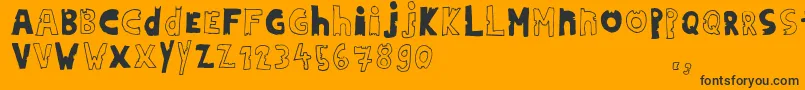 Hdontrial Font – Black Fonts on Orange Background