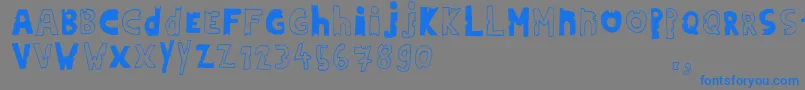 Hdontrial Font – Blue Fonts on Gray Background