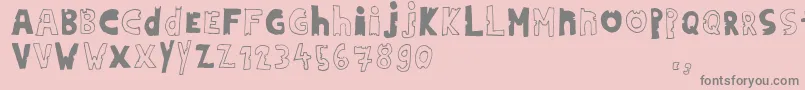 Hdontrial Font – Gray Fonts on Pink Background