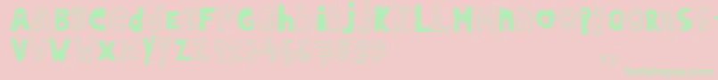 Hdontrial Font – Green Fonts on Pink Background