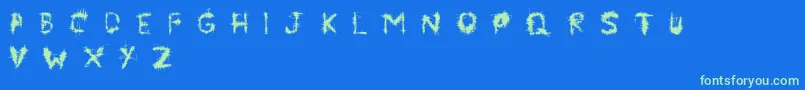 Symbiote Font – Green Fonts on Blue Background