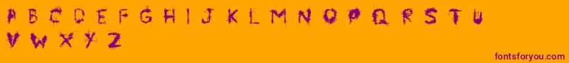 Symbiote Font – Purple Fonts on Orange Background