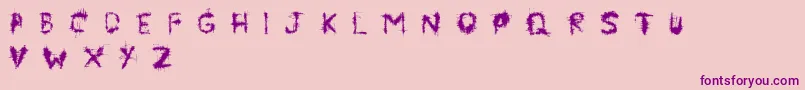 Symbiote Font – Purple Fonts on Pink Background