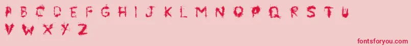 Symbiote Font – Red Fonts on Pink Background