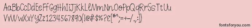 K26dewdropdaisies Font – Black Fonts on Pink Background