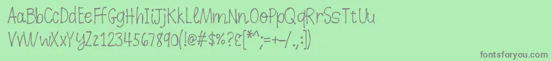 K26dewdropdaisies Font – Gray Fonts on Green Background