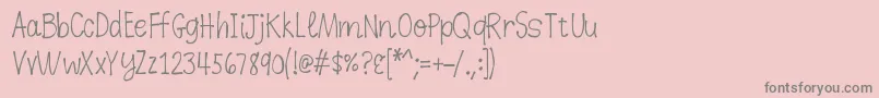 K26dewdropdaisies Font – Gray Fonts on Pink Background