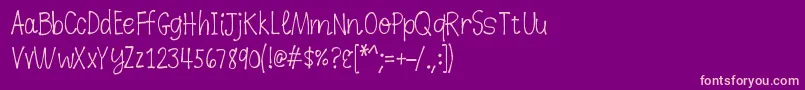 K26dewdropdaisies Font – Pink Fonts on Purple Background