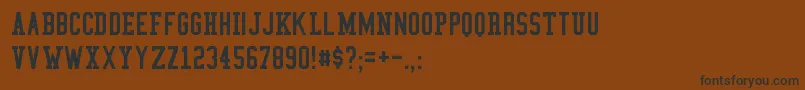 Шрифт CollegeCondensed – чёрные шрифты на коричневом фоне
