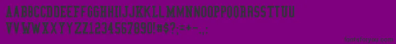CollegeCondensed-fontti – mustat fontit violetilla taustalla