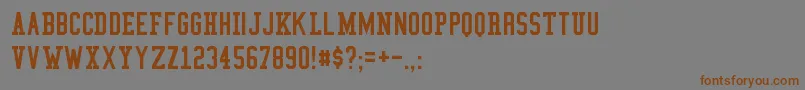 CollegeCondensed Font – Brown Fonts on Gray Background